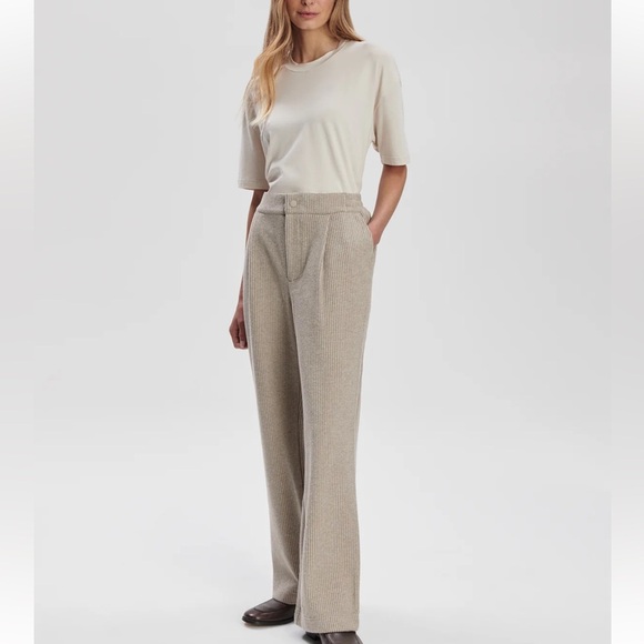 Varley Aberdeen Straight Leg Pant 29" Taupe Marl Size Medium - Picture 1 of 16